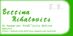 bettina mihalovits business card